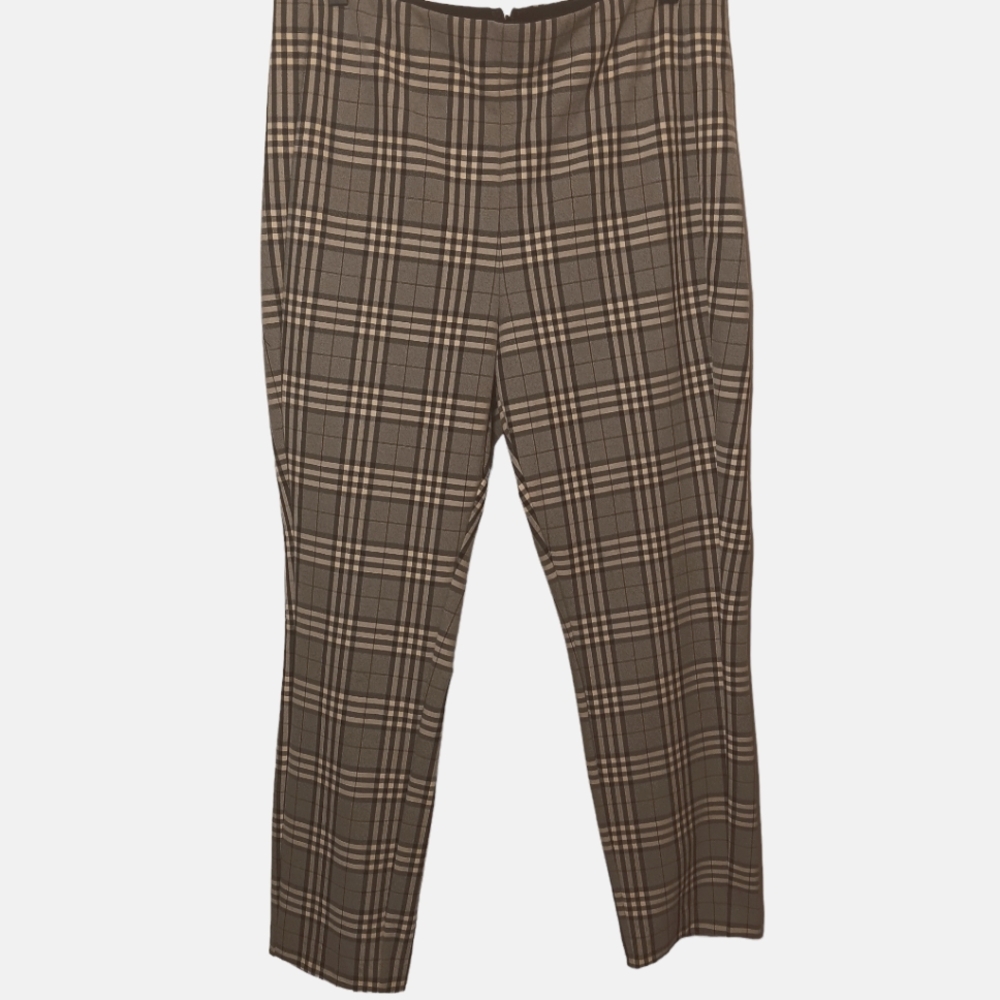 rag & bone Black and Gray Plaid Straight Leg Pants - Picture 2 of 7